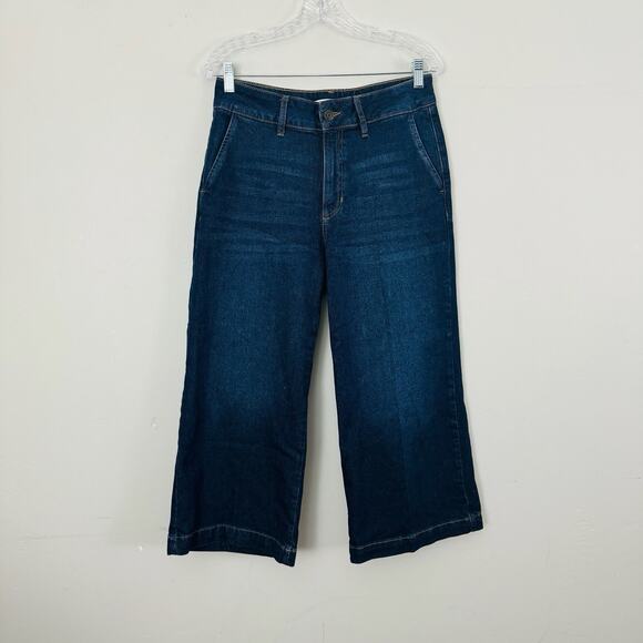 Liz Claiborne Denim - Liz Clairborne High Rise Cropped Wide Leg Blue Jeans Women’s Size 6